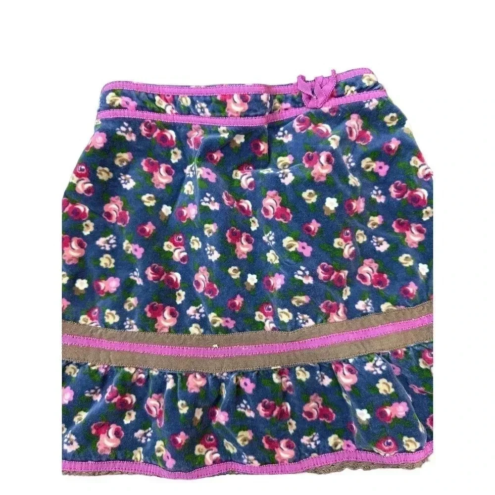 OshKosh Genuine Kids Girl's 2 Pc Floral Print Skirt Corduroy Jacket Outfit Set